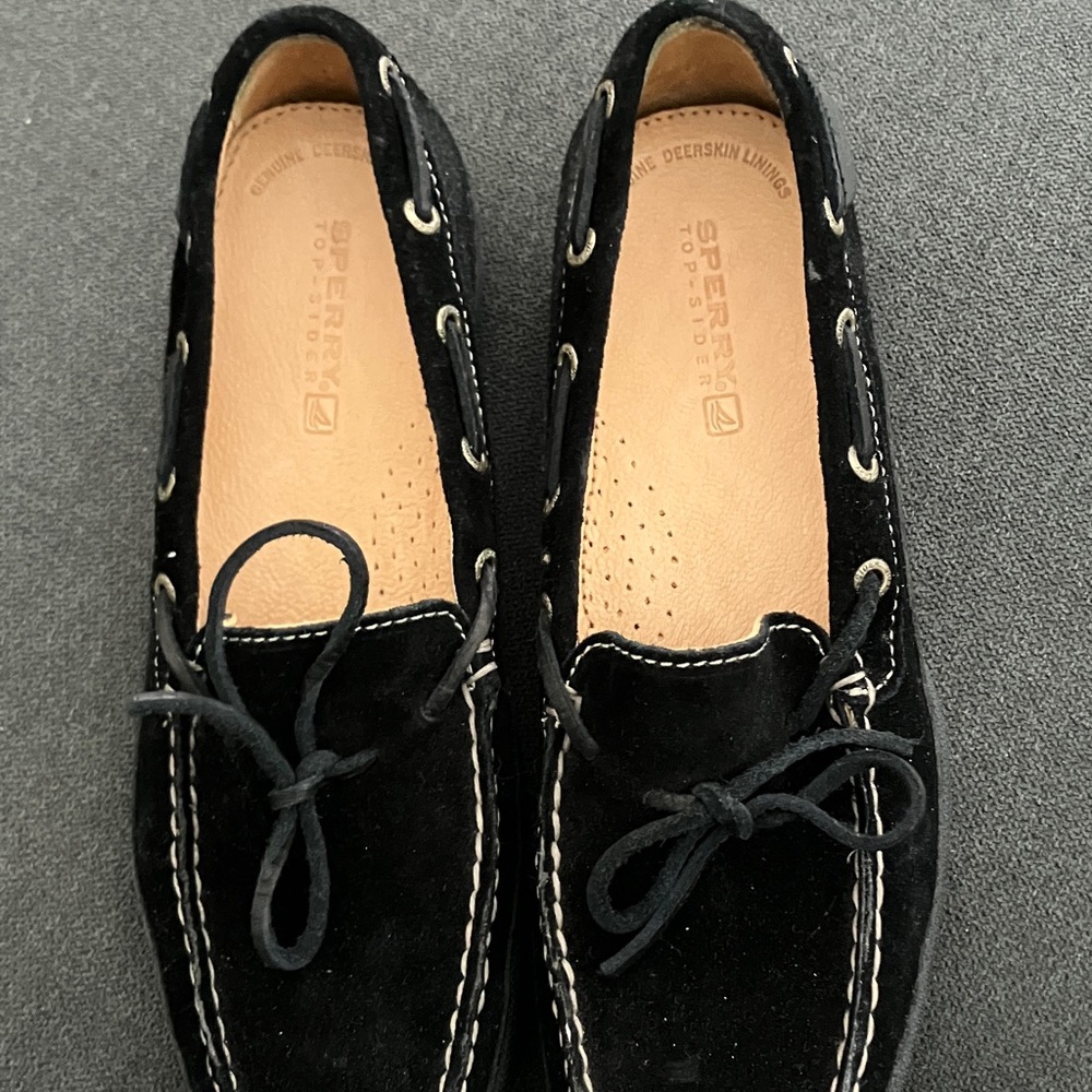 Sperry Women’s Black Suede Loafers